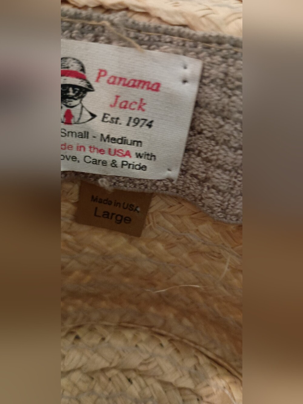 Straw Panama Hat with Floral Band - Natural - Picture 8 of 13